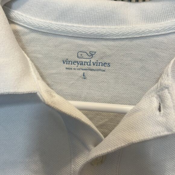 Nwot Boys size L (16) vineyard vines Santa hat polo white - Picture 3 of 4